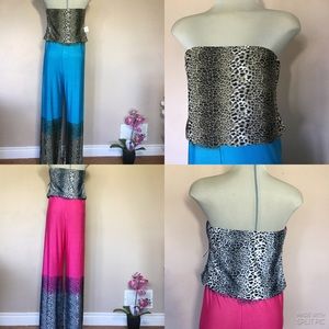 BNWT Gorgeous jumpsuit Strapless, animal print,